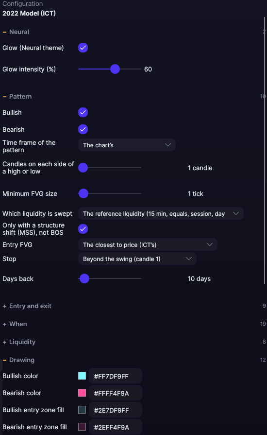 2022 Model (ICT) settings panel in Forge
