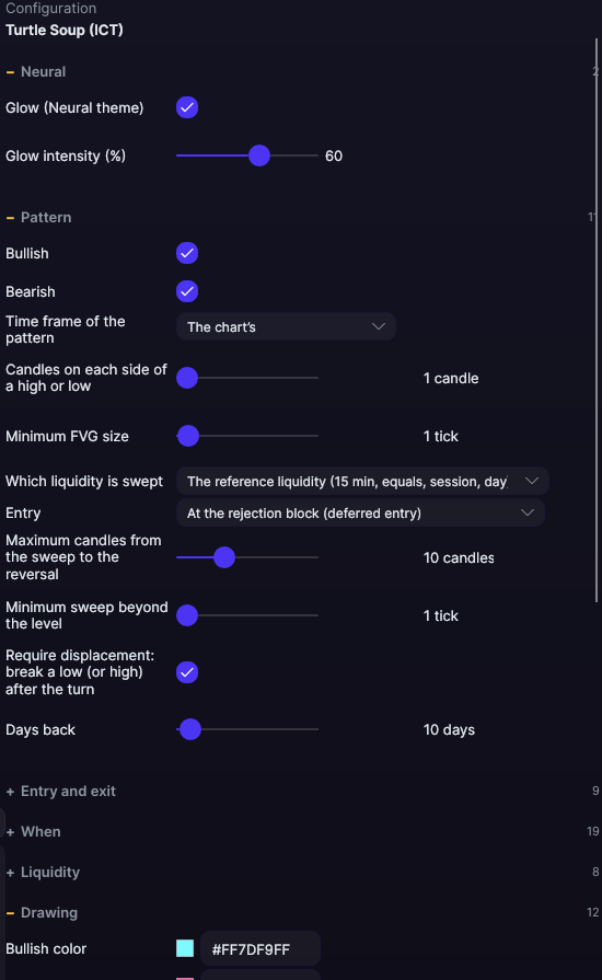 Turtle Soup (ICT) settings panel in Forge